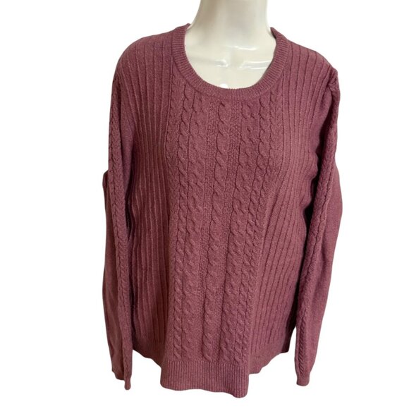 Bass Sweaters - EST. 1876 Bass Cable Knit Sweater SZ Large Fall